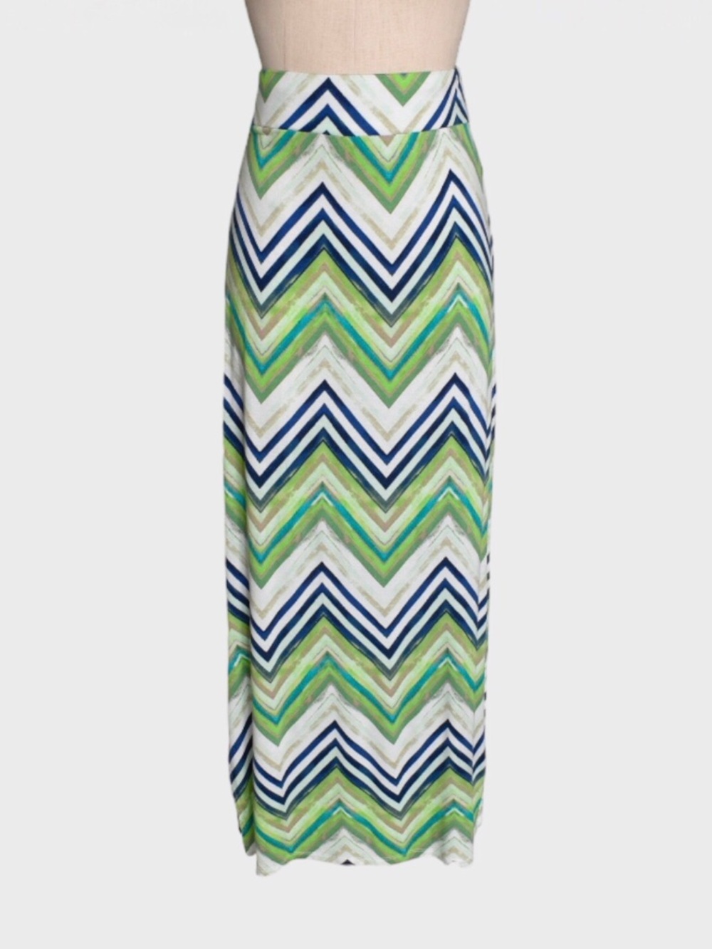 ANA Chevron Stretch Knit Maxi Skirt